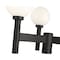 Z-Lite Laurent Outdoor Post Mount Fixture, 3-Light, 30 In.W x 18 In.H, Black/Opal 597MP3-BK - alternate 2